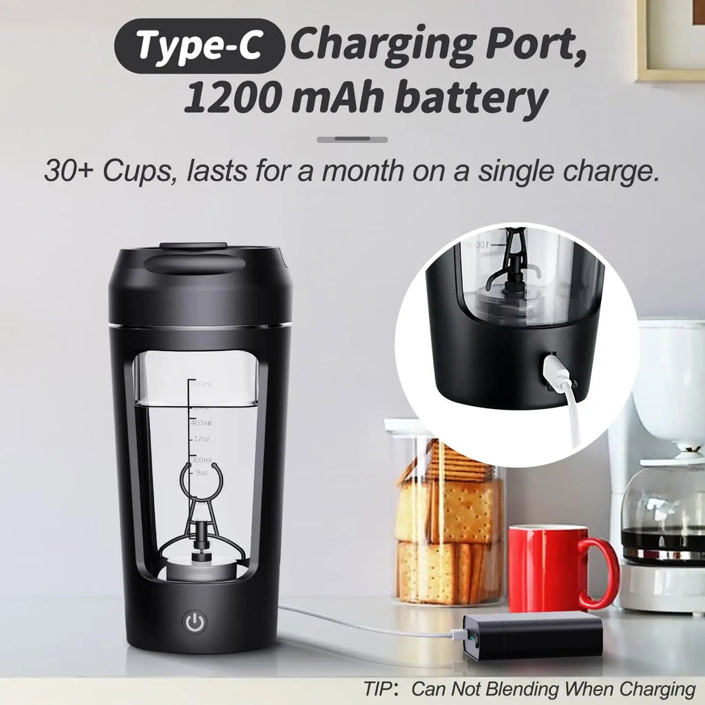 22Oz Electric  Shaker Bottles For Protein USB-Rechargeable Protein Shakes Powerful Blender Bottles For Protein Coffee Milk