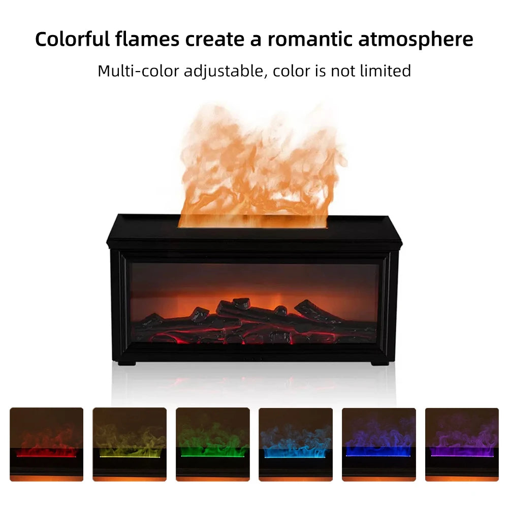 Desktop  Fireplace with Atmosphere Light - Portable Simulation Fireplace Heater for Bedroom, Home, Office Decorations - Creative
