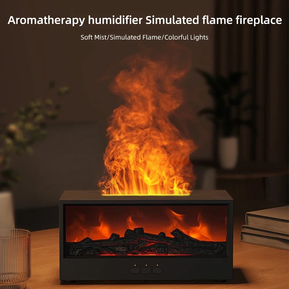 Desktop  Fireplace with Atmosphere Light - Portable Simulation Fireplace Heater for Bedroom, Home, Office Decorations - Creative