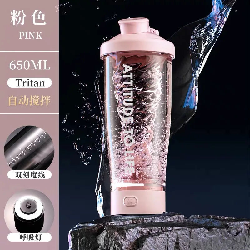 22Oz Electric  Shaker Bottles For Protein USB-Rechargeable Protein Shakes Powerful Blender Bottles For Protein Coffee Milk