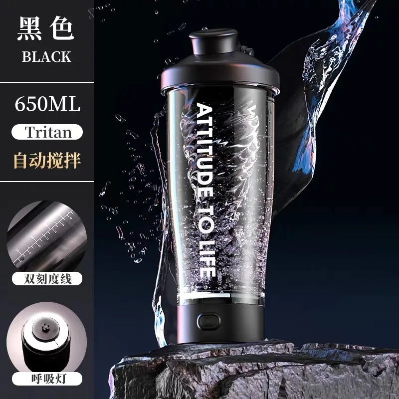 22Oz Electric  Shaker Bottles For Protein USB-Rechargeable Protein Shakes Powerful Blender Bottles For Protein Coffee Milk